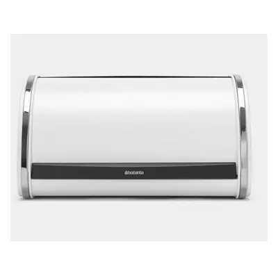 Brabantia Medium White Roll Top Lid Bread Bin Storage Compact Flat Top