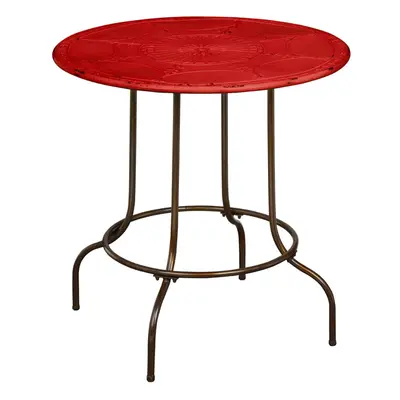 Premier Housewares Artisan Red Metal Table