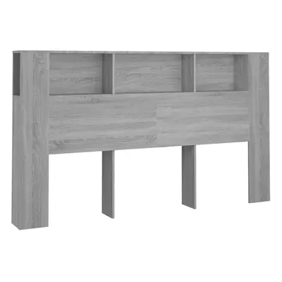 (grey sonoma) vidaXL Headboard Cabinet Bedroom Bookcase Backboard Bed Header Storage Cabinet