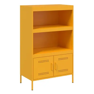 (yellow) vidaXL Highboard Sideboard Storage Side Cabinet Home Storage Cupboard Steel