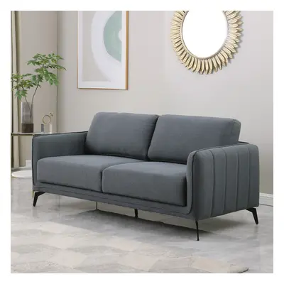 (3 Seater, Dark Grey) OSLO MODERN SCANDI STYLE FABRIC or SEATER SOFA