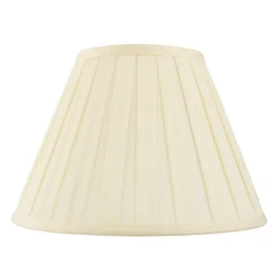 18" Tapered Drum Lamp Shade Cream Box Pleated Fabric Cover Classic & Elegant