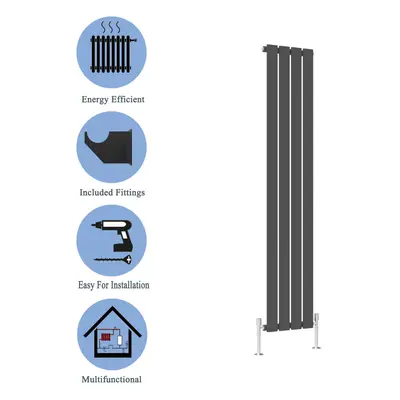 (Anthracite, 1600*272mm ?single)) Flat Panel Column Radiator