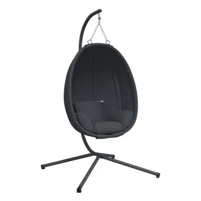 vidaXL Hanging Egg Chair with Stand Hammock Chair Anthracite Fabric and Steel