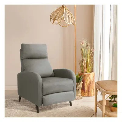 (cadizLGTGRY) Linen Fabric Recliner Chair