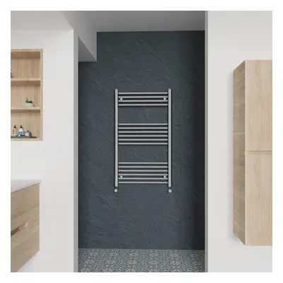 (Straight, 1000x600mm) Warmehaus Heated Towel Rail Chrome Bathroom Ladder Style Radiator Central