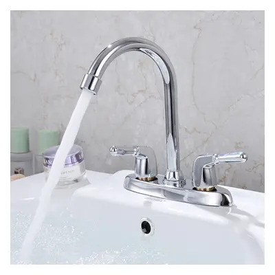 Steel Kitchen Fixed Mixer Tap Handle Hot Cold Sink Sprayer