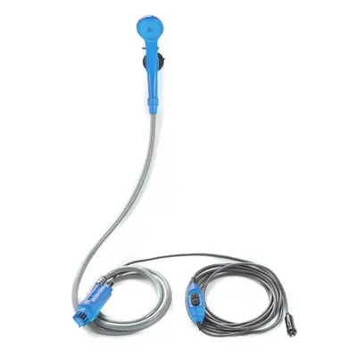 (Blue) Camping Shower 12V Electric Outdoor Kit