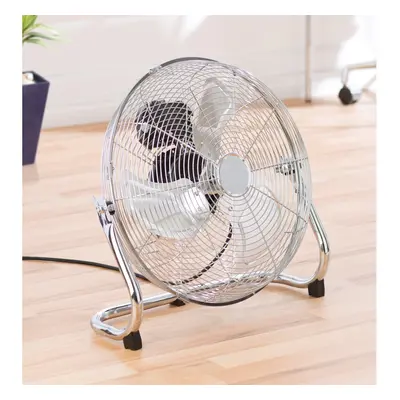 Daewoo COL1572 Chrome inch Large Floor Fan Metal High Velocity Electric Free Standing Speed Retr