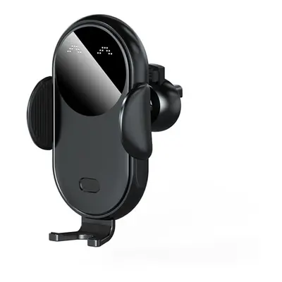 (Black) Wireless Car Charger Auto-Clamping Air Vent Phone Holder