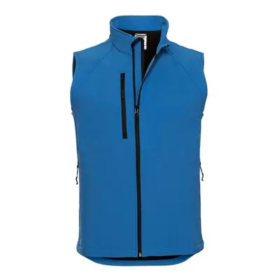 (M, Azure) Russell Mens Softshell Gilet