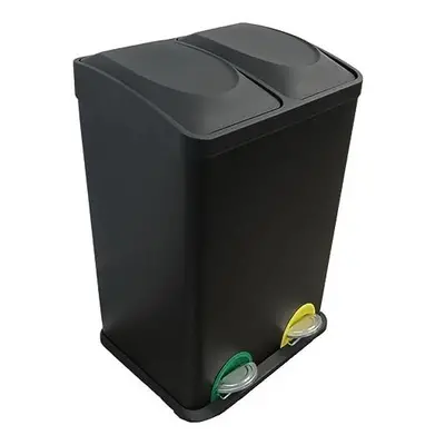 EVRE 40L Recycling Pedal Bin x 20L Rectangular Double Compartment