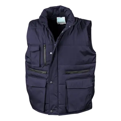 (L, Navy) WORK-GUARD by Result Mens Lance Body Warmer