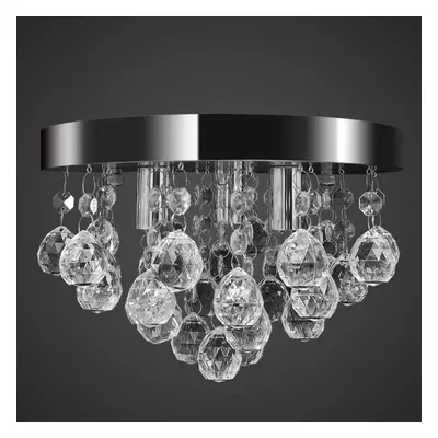 vidaXL Pendant Ceiling Lamp Crystal Design Chrome Chandelier Lighting Fixture