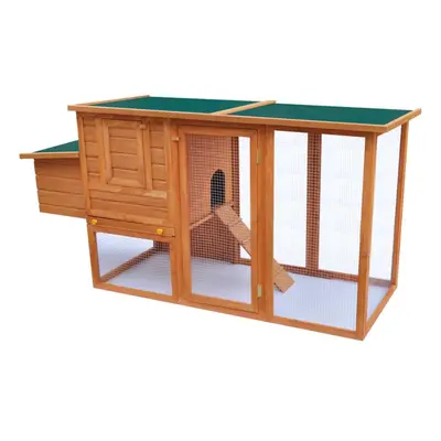 vidaXL Outdoor Chicken Cage Hen House with Egg Cage Wood Coop Carrier House