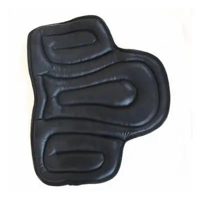 (Black) Non-slip PU Leather Horse Saddle Pads Comprehensive Seat Cushion Pad Equestrian Horse Ri