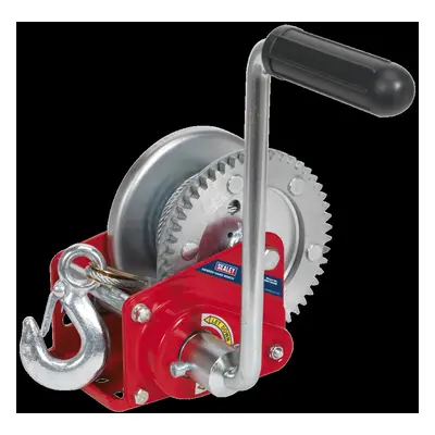 Geared Hand Winch with Brake & Cable 540kg Capacity