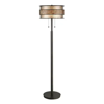 2 Bulb Free Standing Floor Lamp Renaissance Copper LED E27 60W Bulb