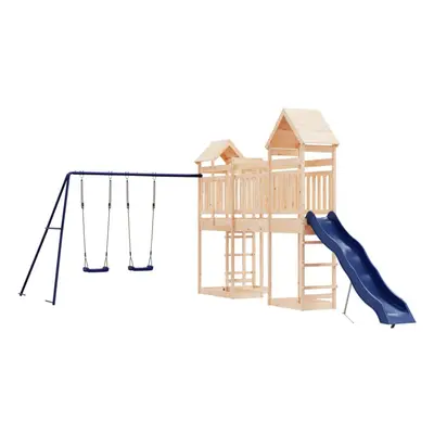 (solid pinewood) vidaXL Outdoor Playset Garden Playhouse Playground Set Impregnated Wood Pine