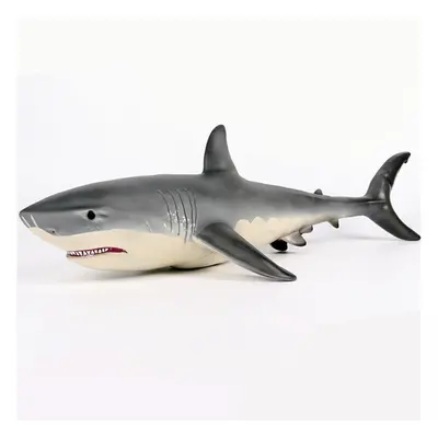 19 Inches Big Size Megalodon Great White Shark Toy Diecast Model Figure Gift