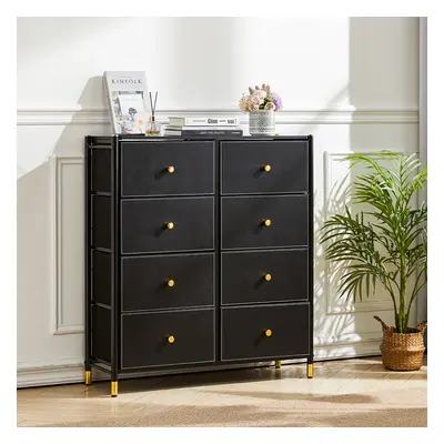 Black Minimalism Drawer Storage Cabinet with Removable Drawers