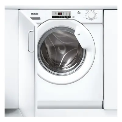 Baumatic BWI148D4E Integrated 8Kg Washing Machine with rpm - White