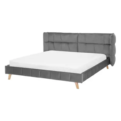 Bed SENLIS x cm (EU Super King) Velvet Grey