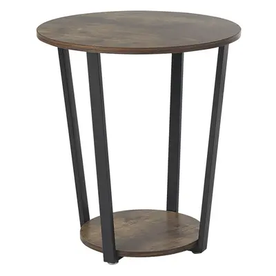 Side Table Dark Wood with Black ORICK