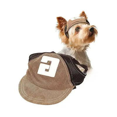 (M) Adjustable Dog Sun Hat Outdoor Travel Baseball Hat Sun Protective Dog Hat Summer Pet Hat