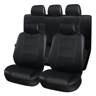 11pcs Universal 5-Seats Full Set Waterproof PU Seat Covers Protector Socket Sleeve for Car SUV