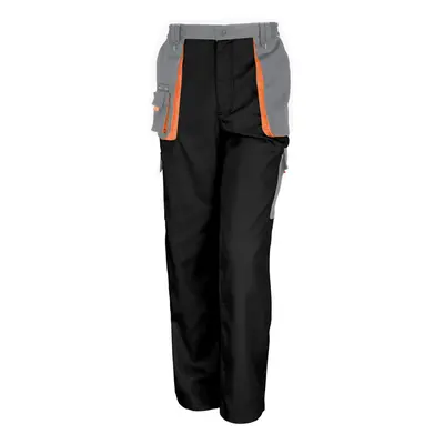 (2XL, Black / Grey / Orange) Result Unisex Work-Guard Lite Workwear Trousers (Breathable And Win