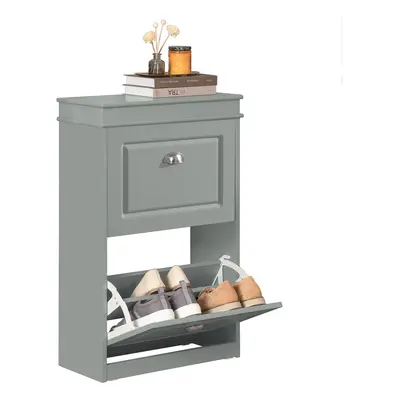 SoBuy FSR78-HG, Grey Drawers Shoe Cabinet Shoe Rack Shoe Storage