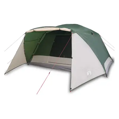 vidaXL Camping Tent with Porch 4-Person Lightweight Dome Tent Green Waterproof