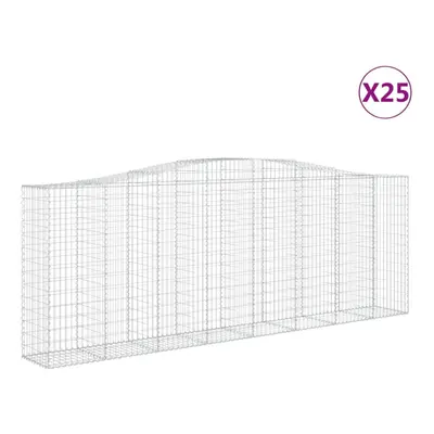 (25 pcs, x x 140/160 cm) vidaXL Arched Gabion Basket Stone Basket Gabion Retaining Wall Galvanis