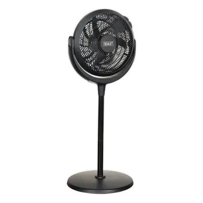 12" Desk & Pedestal Fan - Speed Settings - Adjustable Height - 3-Pin UK Plug