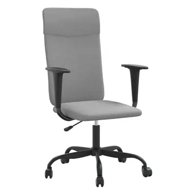 (Light grey) vidaXL Office Chair Swivel Chair Computer Desk Chair Swivel Stool Seat Fabric