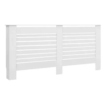 vidaXL Radiator Cover MDF with Matte Finish White Heat Cover Cabinet Decor