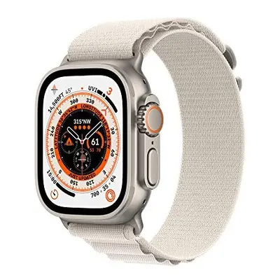 Apple Watch Ultra (GPS + Cellular, 49mm) Smart watch - Titanium Case with Starlight Alpine Loop 