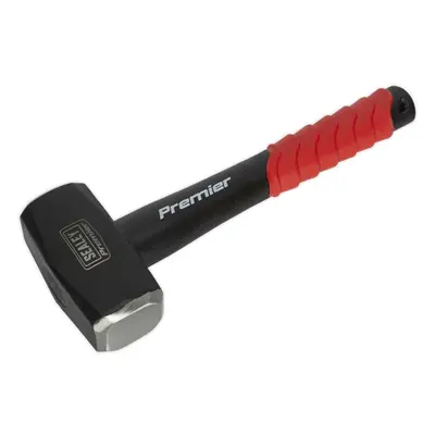 4lb Club Hammer with Fibreglass Shaft - Drop Forged Carbon Steel - Rubber Grip