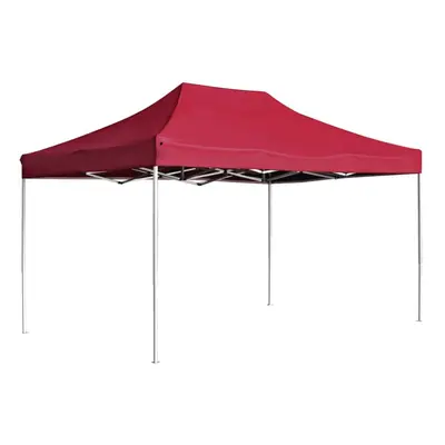 Garden Furniture Set Professional Folding Party Tent Aluminium 4.5x3 m Wine Red