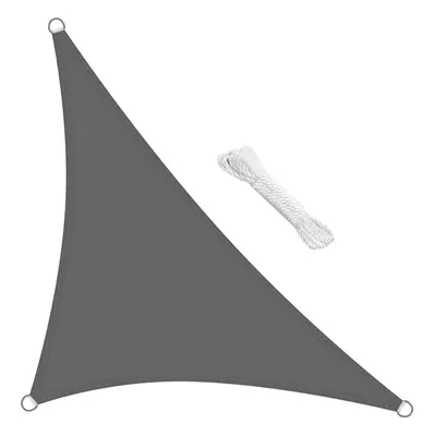 swift Waterproof Sun Shade Sail 3.5x3.5x4.9 Meter Right Triangle, Grey