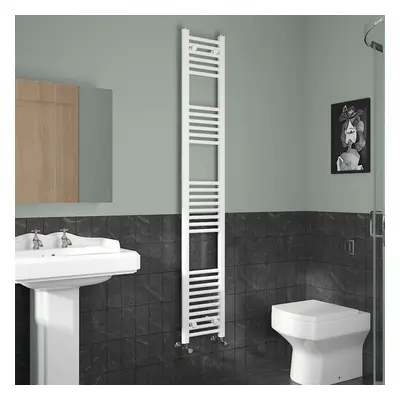 (1800x300mm, White) NRG Straight Central Heating Towel Rail Bathroom Heated Rad Radiators Ladder