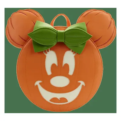 Disney Glow Face Minnie Pumpkin Loungefly Mini Backpack