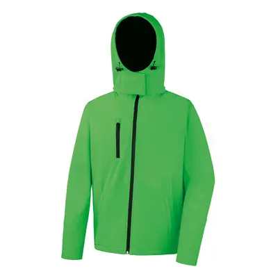 (M, Vivid Green/Black) Result Core Mens Hooded Soft Shell Jacket