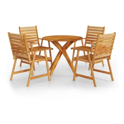 (Ã? cm table5) vidaXL Solid Wood Acacia Garden Dining Set Chair Table Multi Sizes 3/5/6 Piece