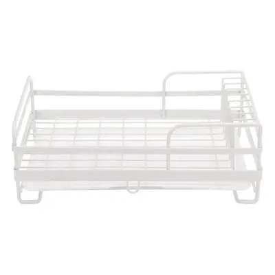 (White) Drying Tableware Storage Shelf Kitchen Tableware Storage Rack Multifunctional Dish Drain