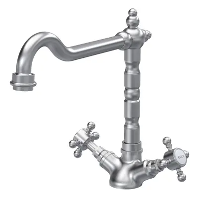 Traditional French Classic Mono Sink Mixer Tap - Brushed Nickel