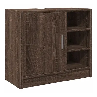 vidaXL Sink Cabinet Vanity Unit Storage Cupboard Brown Oak Engineered Wood