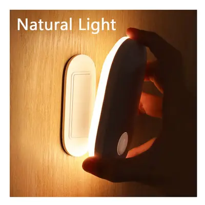 (Natural light) PIR Motion Sensor Night Light Human Induction Backlight Magnetic LED Light Recha