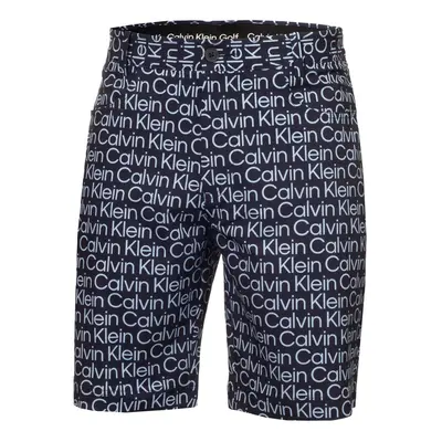 (34" Waist, Evening Blue/Blue) Calvin Klein Mens Printed Genius Four Way Stretch Slim Fit Golf S